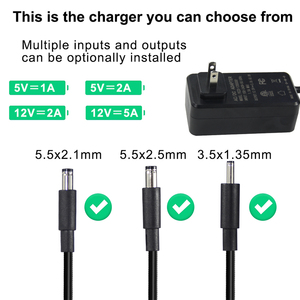 <b>12V</b> 2A DC Power <b>Adapter</b> AC to DC Wall Plug Charger with UK Plug 3-Year Warranty Fireproof ABS+PC Material Black - Product Image 2