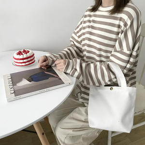 Vente en gros de produits recyclés <span class=keywords><strong>Mini</strong></span> sac fourre-tout en coton Shopping quotidien grand sac à main à bandoulière personnalisé sac fourre-tout en toile - Product Image 4
