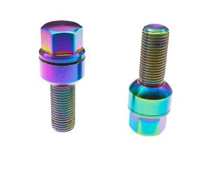 Perno de rueda de titanio Gr.5 personalizado hermoso colorido fuerte peso ligero de alto rendimiento para <span class=keywords><strong>Porsche</strong></span> - Product Image 1