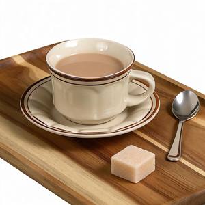 Tazas y Platillos de Cerámica HARVIT Africa, Diseño Retro Ecológico de 350cc, Venta al por Mayor, Económicos, Personalizados con Impresión - Product Image 1