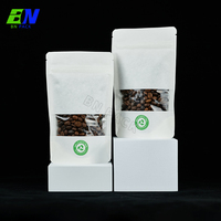 Sachet Doypack en papier kraft biodégradable de qualité alimentaire pour café en grains, noix, thé et emballage alimentaire pour cadeaux de fêtes