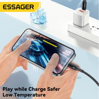 ESSAGER ES-X45 en Nylon personnalisé 2M 3M 3A Usb C Type charge rapide chargeur de téléphone portable câble de données pour 13 14
