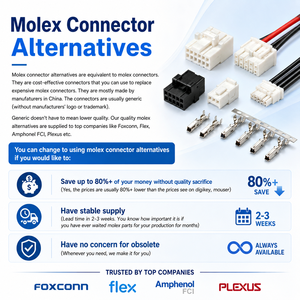 Kit de Conectores Alternativos Molex Micro-Fit 3.0 de 3.0 mm, 2-12 Pines, PCB SMT DIP, Terminales de Alimentación Duraderos de Grado Industrial - Product Image 3