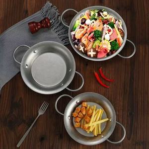 Sartén para Mariscos de Acero Inoxidable de 20-28 cm, Estilo Retro Plateado, Antiadherente, para Paella Española, para Restaurante - Product Image 6