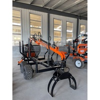 Machines forestières de haute qualité 1.5 tonnes Grappin à bois Nouvelle grue à bois Remorque à benne basculante
