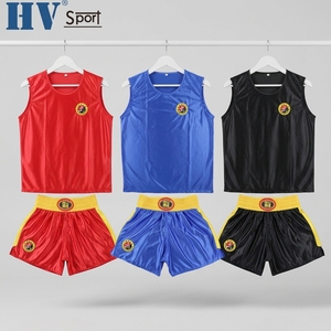 Ropa de Artes Marciales <span class=keywords><strong>Sanda</strong></span>, Uniforme de <span class=keywords><strong>Wushu</strong></span> Corto para Entrenamiento - Product Image 4