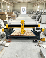 Machine de découpe de pierre à pont 4+1 axes ZEUS pour marbre/granit/quartz/porcelaine, moteur 15KW+7.5KW, pompe, roulement, boîte de vitesses