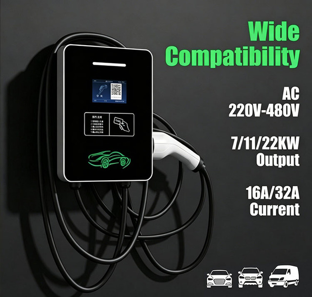 MID Meter Smart Billing RFID Smart Access Secure 22kw Ev Charger Type 2 22kw Ev Charger Station 22kw Ev Charger