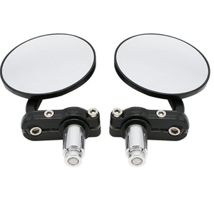 Espejos Retrovisores Universales para Motocicleta, Redondos de 3 Pulgadas, Negros, Convexos, para Extremos de Manillar, de 7/8 Pulgadas - Product Image 2