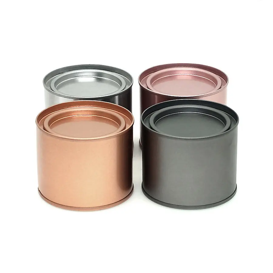 Benutzer definierte bedruckte Metall leere runde kosmetische Blechdose Tee Blechdose Aroma therapie Blechdose mit Deckel