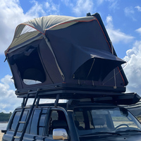 Tente de toit tout-terrain légère et imperméable en alliage d'aluminium, coque rigide, tissu Oxford, installation rapide quatre saisons pour SUV/pick-up