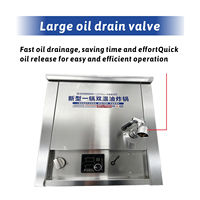 Friteuse à gaz commerciale extérieure Hansu 25L à double température avec affichage numérique et contrôle de la température pour hôtels et machines à snacks