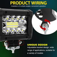 Barre de lumière de travail LED 4 pouces 60W étanche IP67 à faisceau combiné pour conduite tout-terrain, SUV et camion