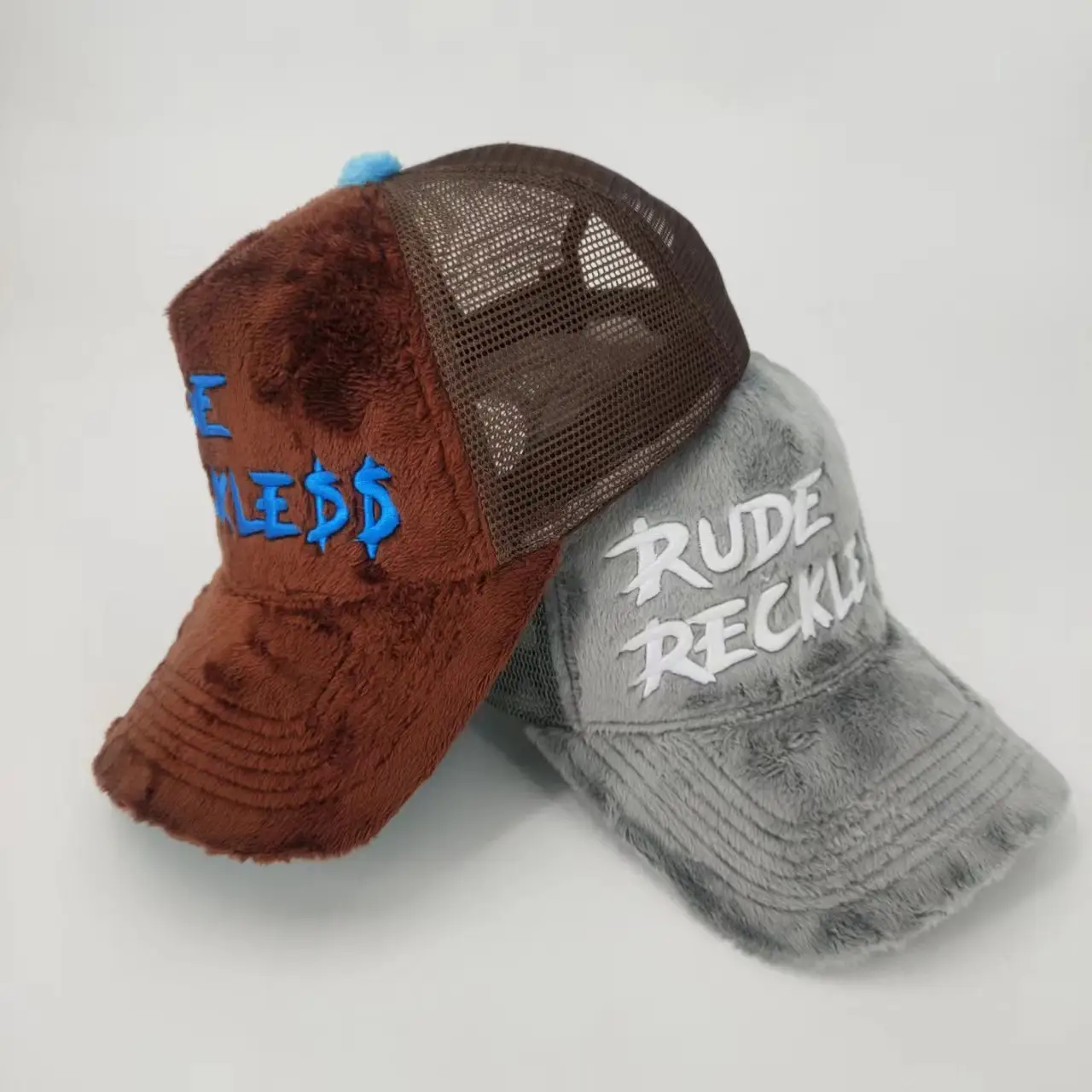 Chapéu de camurça 3d, bordado, fofo, veludo, suede, logotipo personalizado, pele de couro, veludo, com cores uv, boné trucker