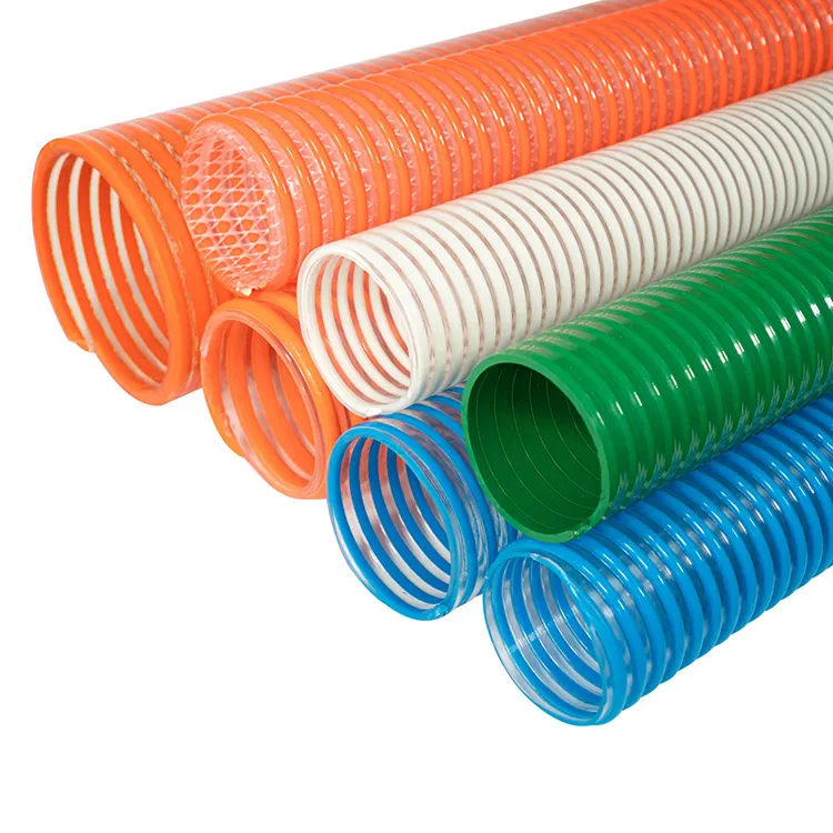 Selang Penghisap Spiral PVC Kuat, Selang Pipa Penghisap Bahan Spiral, Selang Pipa Vakum untuk Pengiriman Grit Minyak