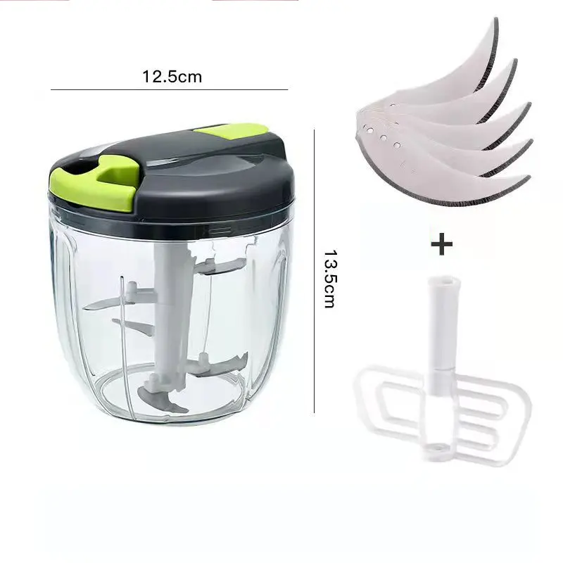 Keukengadgets Handleiding Peper Pullcord Chopper Mini Food Cutter Groente Oull Ui Chopper Knoflook Chopper