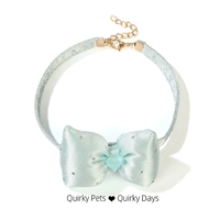 Collier princesse Kawaii pour petits chiens et chats, accessoires colorés pour animaux de compagnie, collier mignon avec nœud papillon, décoration à chaîne réglable