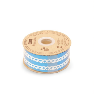 Strisce di pizzo Ilan 1,2 cm x 35 m colore argento per artigianato e cucito - Product Image 1