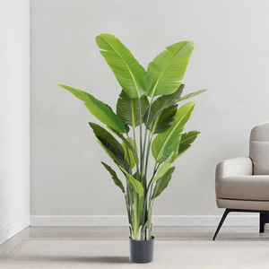 Plante artificielle Heliconia en pot, style rustique naturel, grande verdure, sur pied, en plastique PU, 100-200 cm, pour salon - Product Image 3