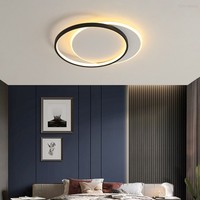 Plafonnier LED AC moderne minimaliste nordique, ultra-fin en plastique ABS, télécommande, maison intelligente, luminaire suspendu carré, à intensité variable