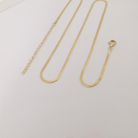 AU585 or 14K or plat serpent chaîne en or massif pour femmes hommes chaîne mode serpent chaîne collier bijoux fins