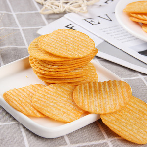 Ensalada de <span class=keywords><strong>pollo</strong></span> a la parrilla exótica de 104g <span class=keywords><strong>con</strong></span> sabor a patatas fritas de marca privada, aperitivo salado duro para niños, proceso horneado empaquetado en caja - Product Image 3