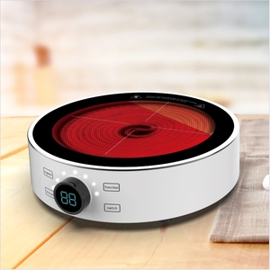Table de cuisson électrique ronde compacte, commande par bouton facile <span class=keywords><strong>à</strong></span> utiliser avec affichage LED, idéale pour la cérémonie du thé - Product Image 2