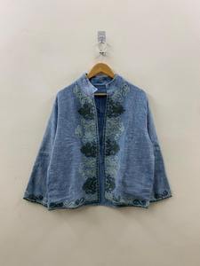 Streetwear court fait à la main, veste courte, manteau d'hiver, veste bohème, veste brodée à la main, cadeau pour femmes - Product Image 4