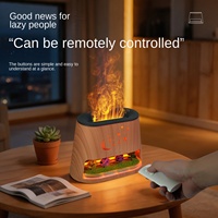 Humidificateur ultrasonique 260 ml à flamme simulée, diffuseur d'arômes USB, éclairage LED coloré, écologique, idéal pour hôtels - Meilleure vente 2026