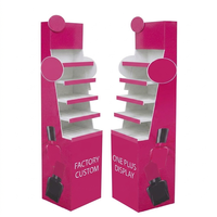 Étagères d'affichage en papier pour la catégorie cosmétique, présentoir en carton autoportant pour parfum, cils, mascara, rouge à lèvres, maquillage