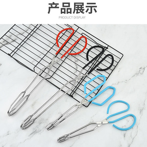 Pinzas para barbacoa de acero inoxidable, resistentes al calor, multifuncionales, para asar pan, carne y parrilla. - Product Image 2