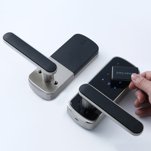 Wenxun <b>Smart</b> Door <b>Lock</b> A16A17 Silver Black IC Card App Control For Apartments Offices Hotels - Product Image 1
