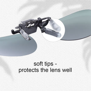 女性と男性のための2025卸売ファッション偏光UV400サングラス快適軽量長方形メタルクリップオングラス - Product Image 4