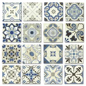 Blue Mediterranean Style Decorative Ceramic Moroccan Art Deco Tile 200 × 200ためWallとFloor