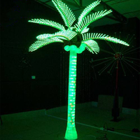Lumières LED pour l'extérieur Palmier à noix de coco artificiel Indice IP44 émettant vert blanc rose rouge violet bleu blanc chaud Noël