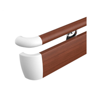 Rampe d'Accès Moderne Sans Barrière en PVC Effet Bois et Aluminium pour Hôpitaux, Escaliers, Centres Commerciaux, Hôtels, Appartements, Adaptée aux Personnes Âgées et Handicapées, Cour