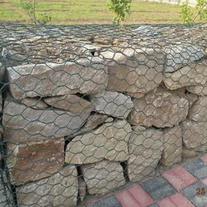 Gabion 옹벽 블록 200x100x50 Gabion 상자 Gabion 바구니 돌 케이지 정원 울타리 가격