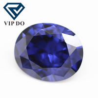 5A grade 2*3mm-10*14mm facetté ovale coupe l-tanzanite/tanzanite zircone cubique gemmes en vrac synthétique ovale coupé à la machine pierre CZ