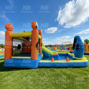 Commercial <b>Small</b> Inflatable House With Blower Outdoor Birthday Party Toddler With <b>Slide</b> NB- 93033 Inflatable Castle Kids Commerc - Product Image 3