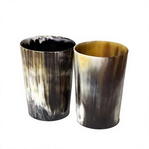 Copas de Cuerno de Búfalo Natural Pulido, Decoración Rústica para el Hogar, Artesanía Coleccionable, Jarrones Decorativos de Cuerno - Product Image 1