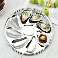 Plateau de service pour Buffet BBQ, assiette à hamster en acier inoxydable, fruits de mer, Bar de service, accessoires de cuisine, vaisselle de table 7 pièces