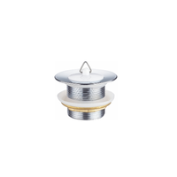 Accessoires de plomberie modernes - Tuyau de vidange escamotable chromé avec bouchon en caoutchouc G 1 1/4 pouce - Facile à installer