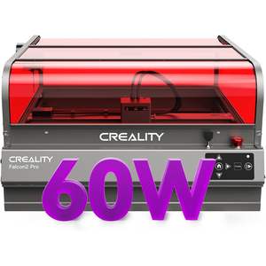 Grabador Láser Creality Falcon2 Pro de 60W, Diodo de Escritorio con Carcasa, Cámara y Asistencia de Aire para Madera, Acrílico, Plástico y Cuero - Product Image 1