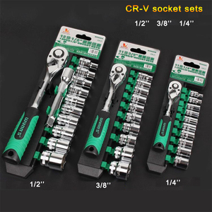 12PCS 1/2 "3/8" 1/4 "hoàn thành Đức cờ lê ổ cắm Bộ Ratchet cờ lê Bộ - Product Image 6
