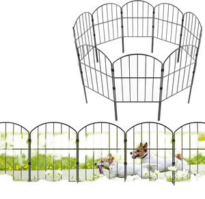 Valla de jardín de 24 "H, 25 paneles, cercado de alambre de Metal cuadrado, barrera de animales, ribete de flores, Patio, valla de decoración al aire libre - Product Image 1