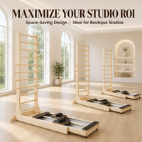 Unité murale de Pilates Reformer pour studio, avec piste de Pilates, lit de fitness Pilates et échelle bidirectionnelle OEM/ODM CE/SGS/ISO