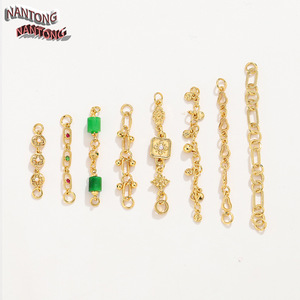 Nantong Chinese Style Bracelet Extension Chain 18k Gold Plated Alloy DIY Jewelry Making Accessories For Bracelet - Product Image 1