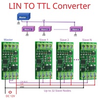 LINTTL3 LIN 2.1/SAE J2602 Transceptor Controlador de Protocolo Maestro-Esclavo de Bus 20Kbps UART TTL232 RS485 Analizador de Datos K-line CAN