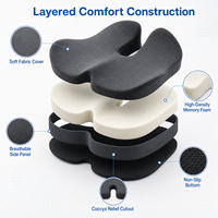 Coussin de siège orthopédique en mousse à mémoire de forme breveté OEM ODM pour soulager la pression, idéal pour les longues sessions de travail, la maison, la voiture et les fauteuils roulants – Confort optimal