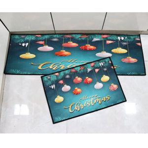 Bộ Thảm Trải Sàn Nhà Bếp 2 Chiếc Đệm Giáng Sinh Cá Nhân In Họa Tiết 3d Chống Thấm Nước - Product Image 4